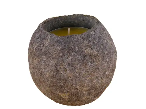 Product image of the product “Small pebble as fragile t-light holder. dia. 42mm made of Riverstone ”